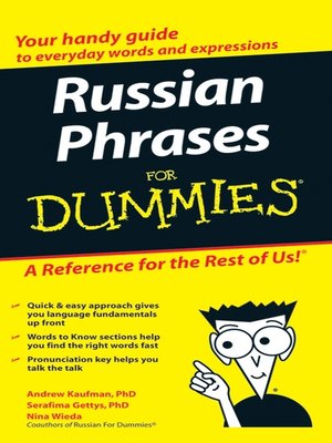 cover image of Russian Phrases For Dummies